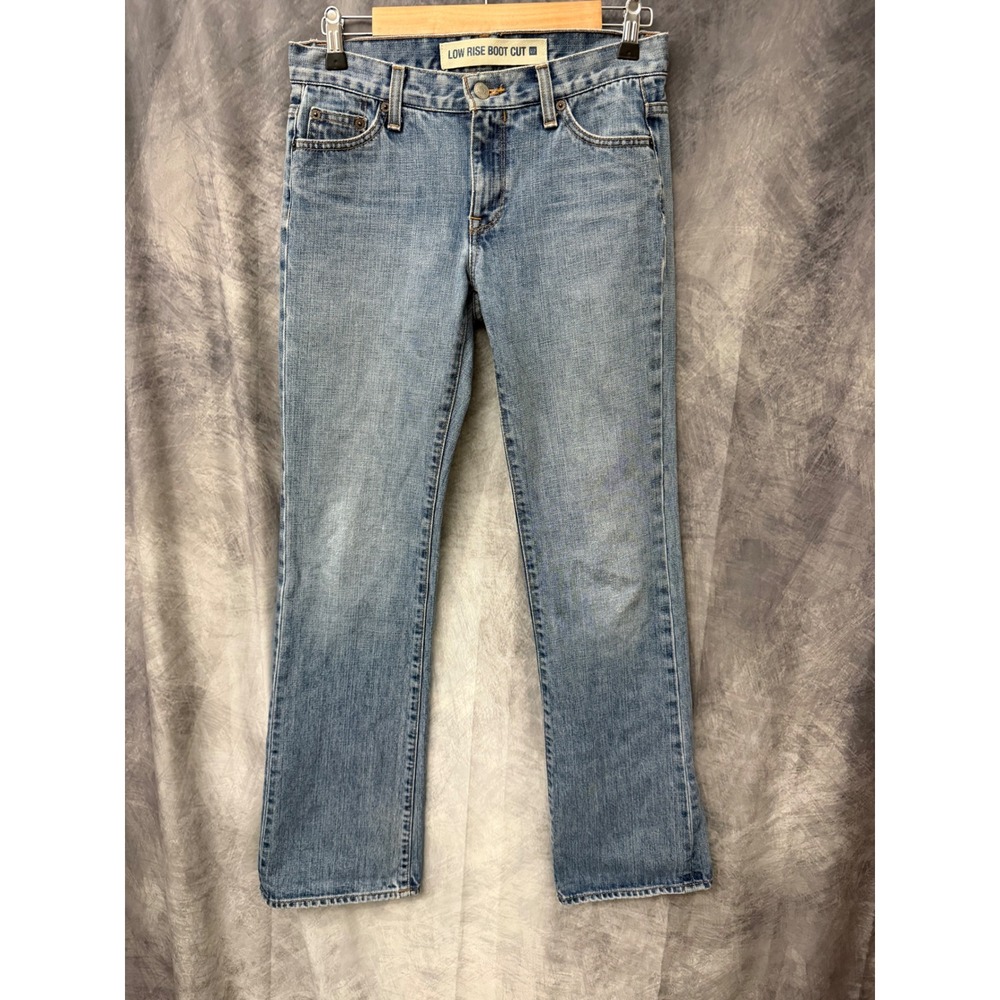 Gap Vintage Low Rise Boot Cut Jeans Light Wash Denim 2 Regular Made in USA Y2K